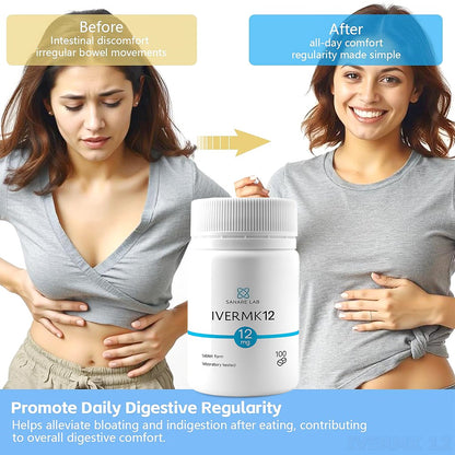 Sanare Lab - IVERMK 12 mg 100 Tablets Anti-cancer drugs to eliminate parasites
